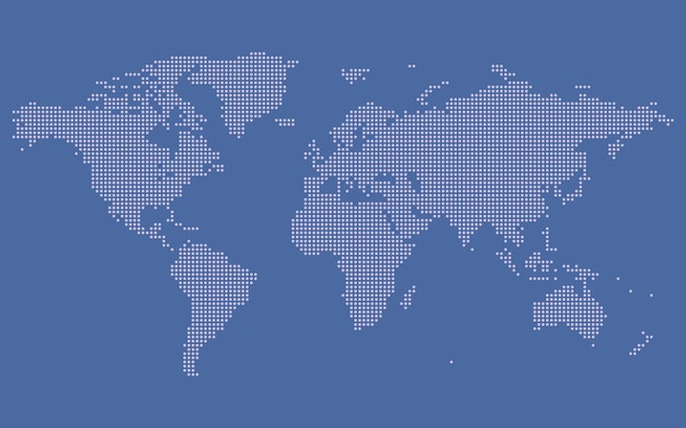 Vector de mapa del mundo con gradiente punteado