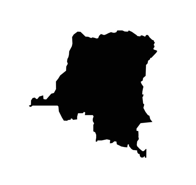 Vector Mapa de la República Democrática del Congo