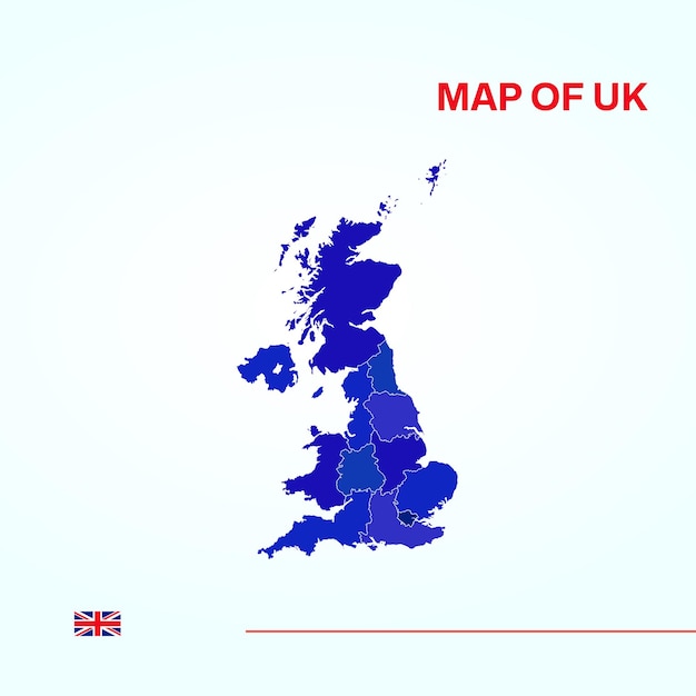 Vector vector de mapas del reino unido