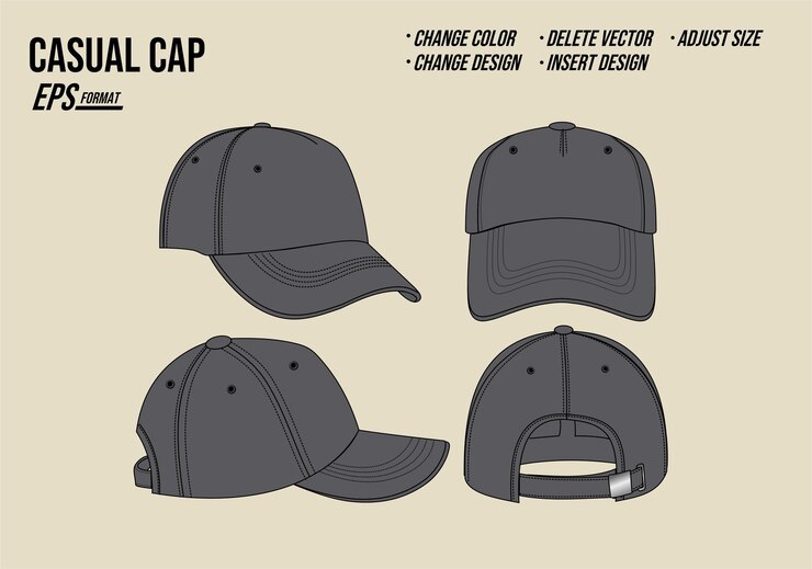 Vector vector de maquillaje de gorra de béisbol
