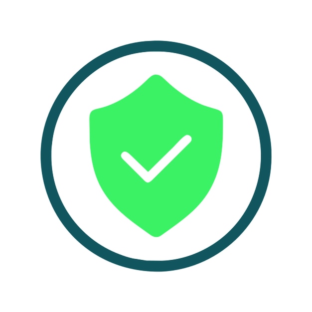 Vector de marca de comprobación verde con el icono del círculo