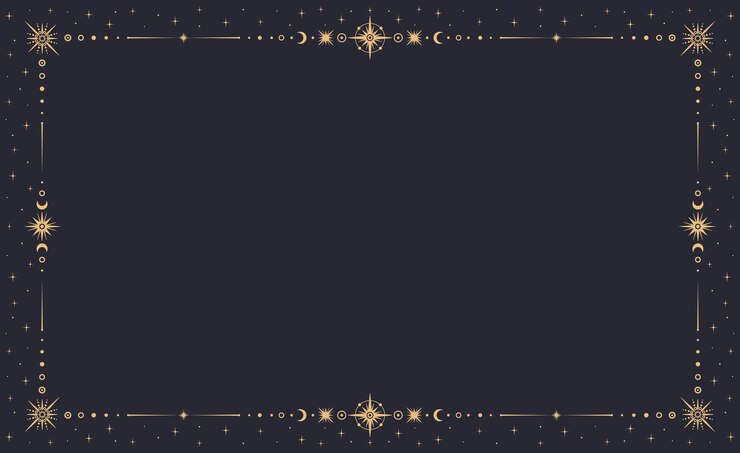 Vector vector de marco celestial místico frontera mística