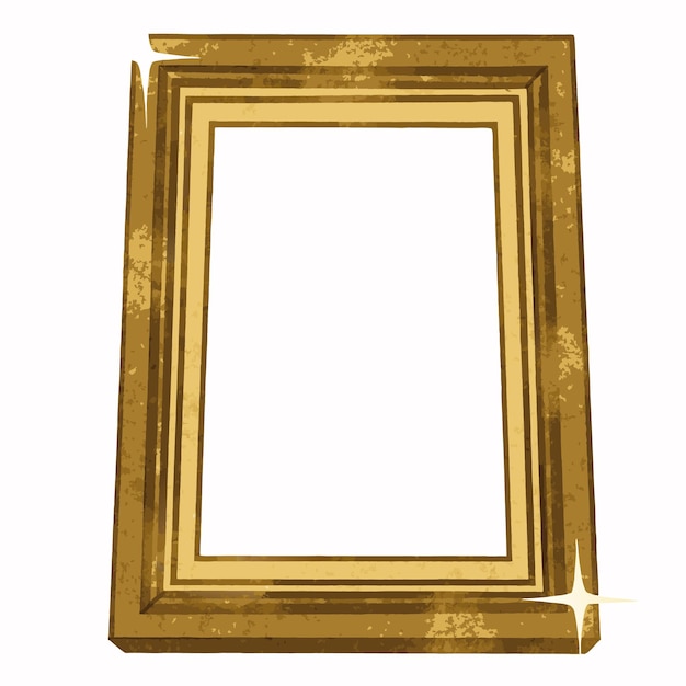 Vector del marco dorado brillante