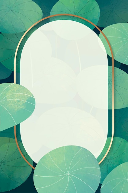 Vector de marco dorado centella ovalada