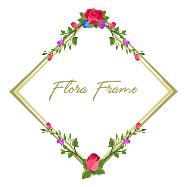 Vector de marco de flora