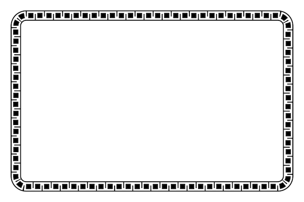 Vector marco negro, para certificado, cartel o borde de diseño de elemento