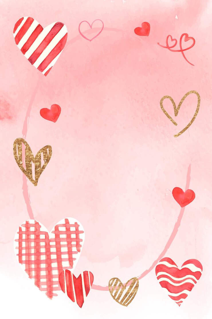 Vector de marco romántico día de San Valentín en acuarela
