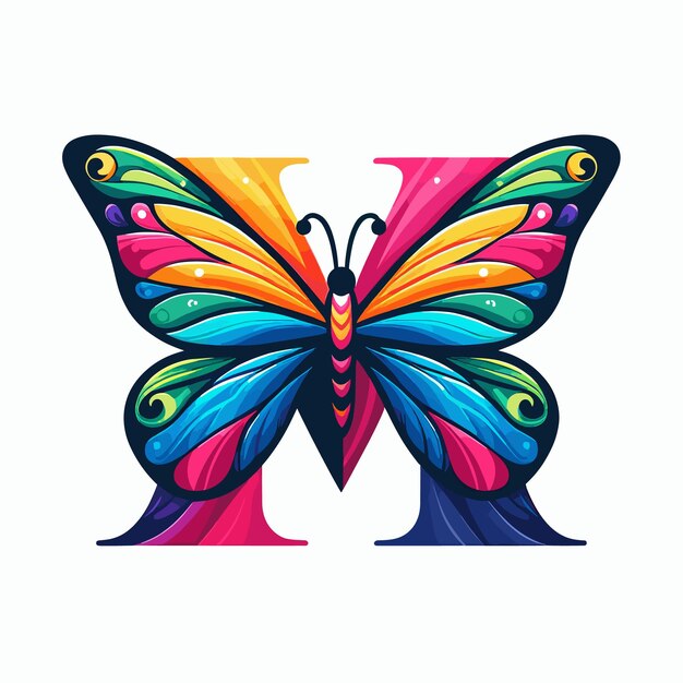 Vector vector mariposa colorido gradiente ilustraciones de logotipo moderno generativo ai