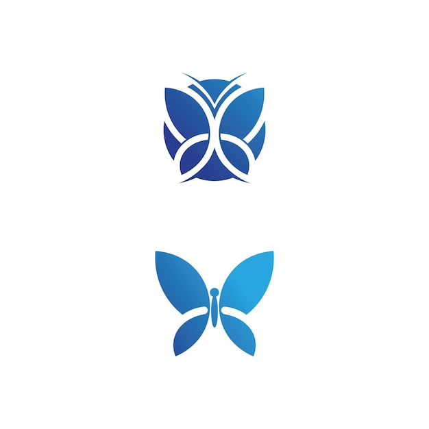 Vector mariposa conceptual simple, colorido icono. Logo. ilustración vectorial