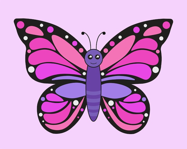 vector de mariposa magenta