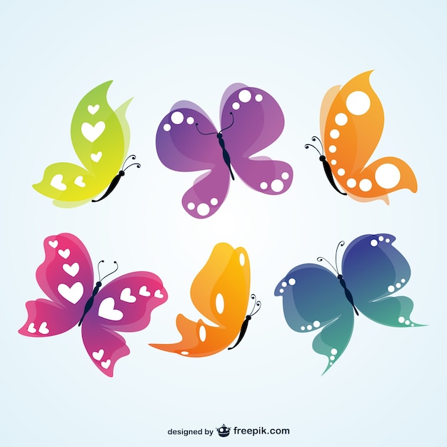 Vector mariposas de colores