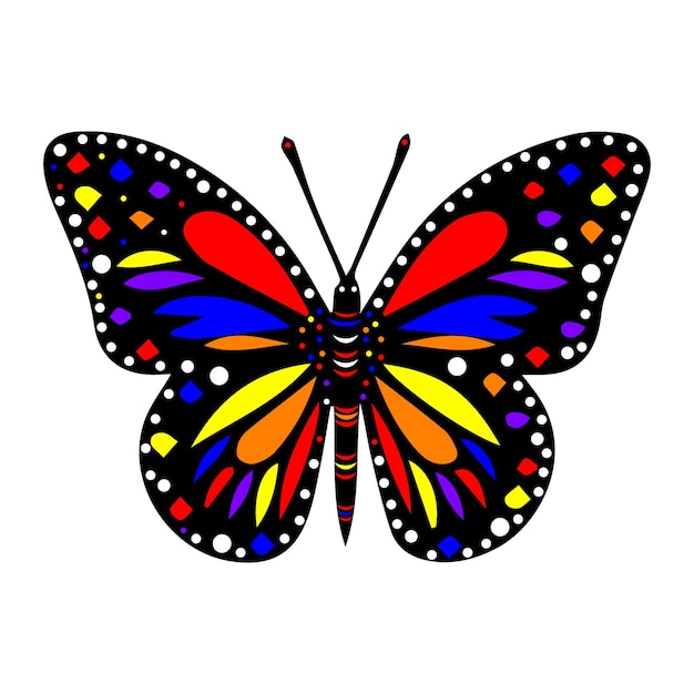 Vector el vector de mariposas más colorido