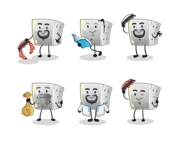 Vector de mascota de dibujos animados de carácter árabe dados