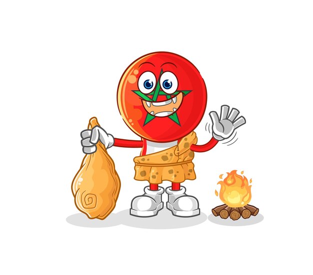 vector de mascota de dibujos animados de dibujos animados antiguos de marruecos
