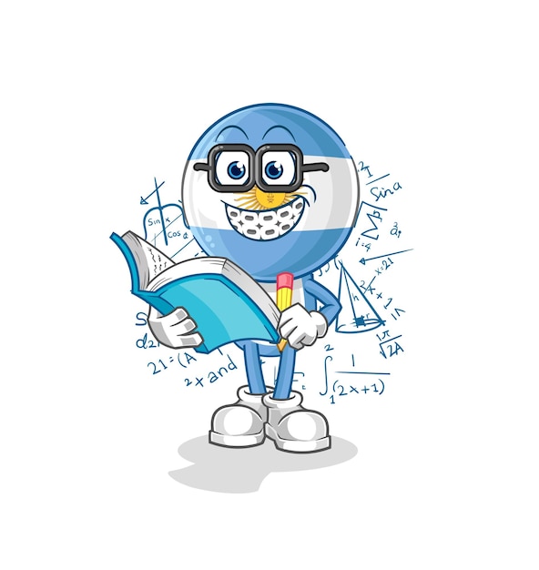 Vector de mascota de dibujos animados de dibujos animados friki argentino