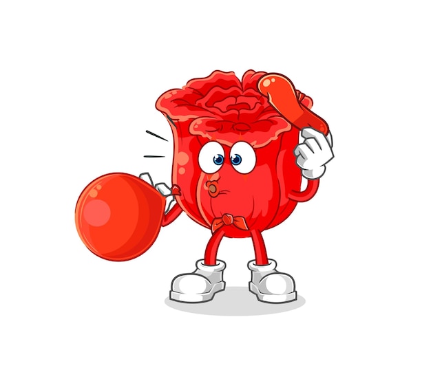 Vector de mascota de dibujos animados de globo soplando pantomima rosa