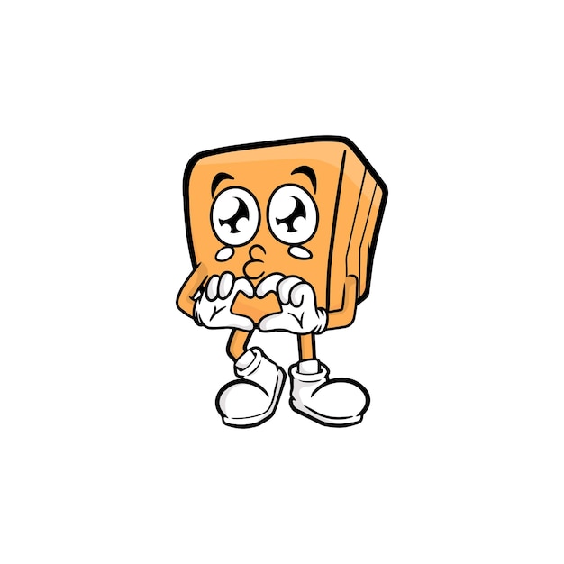 Vector de mascota de dibujos animados de personaje de caja