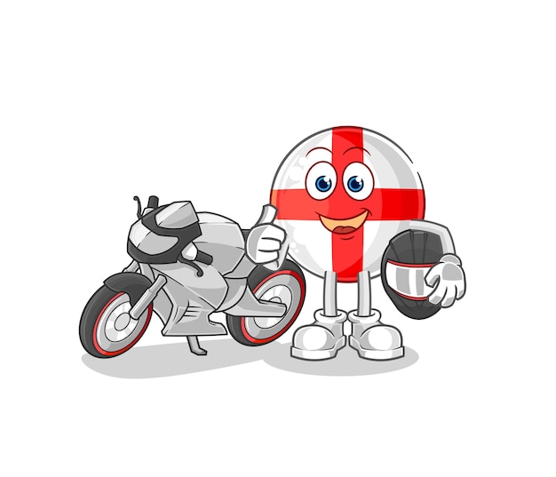 Vector de mascota de dibujos animados de personaje de corredor de Inglaterra