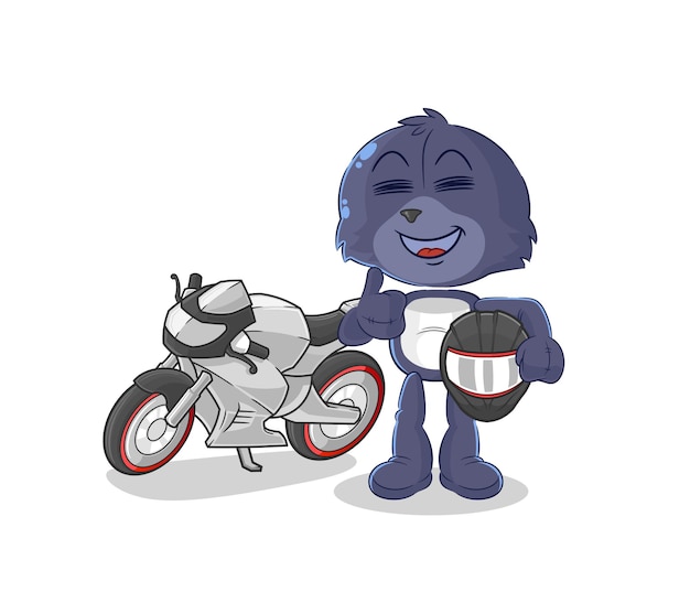 Vector de mascota de dibujos animados de personaje de corredor de sello