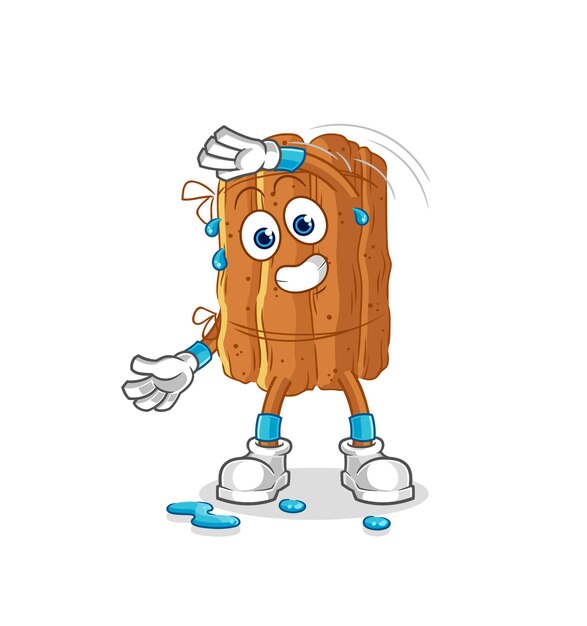 Vector de mascota de dibujos animados de personaje de estiramiento de canela