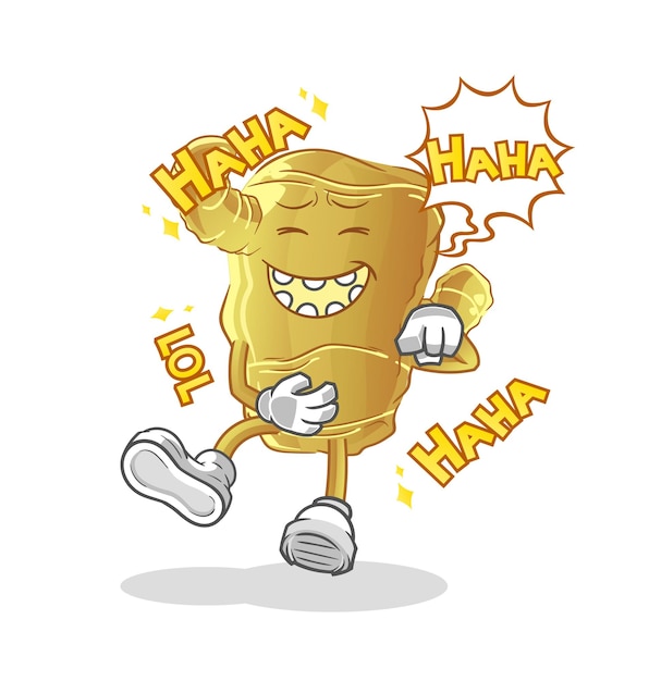 Vector de mascota de dibujos animados de personaje de Ginger Laugh Out Loud