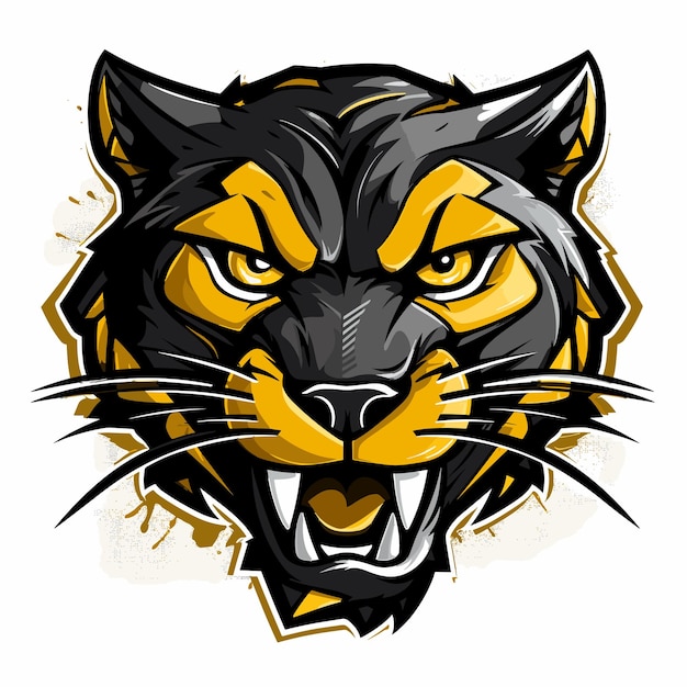 Vector de la mascota del juego de esports Panther vector del logotipo