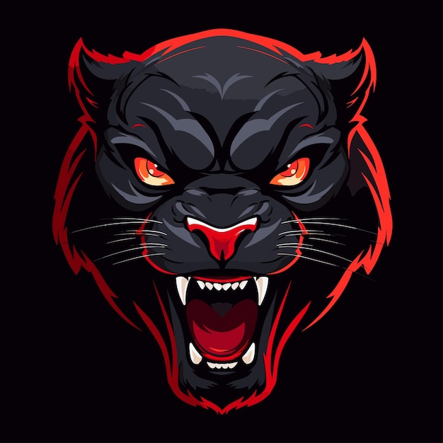 Vector de la mascota del juego de esports Panther