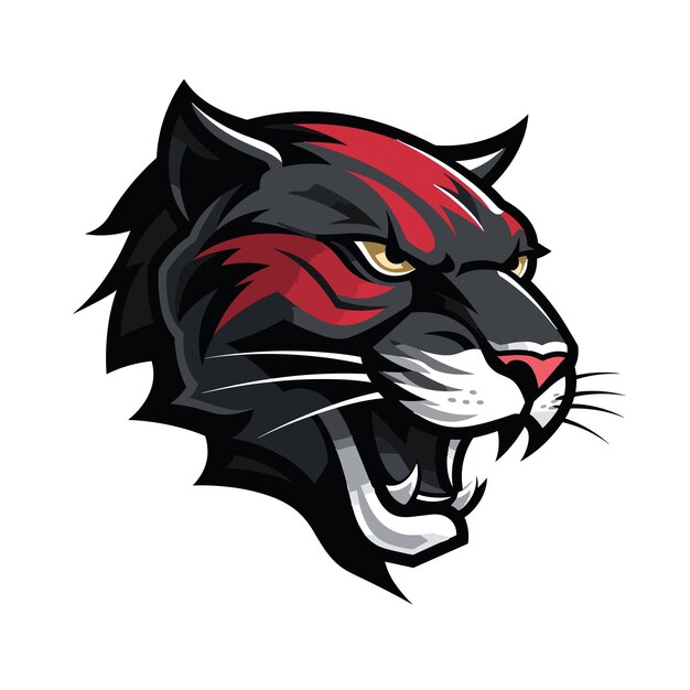 Vector de la mascota del juego de esports Panther