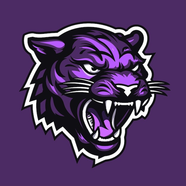 Vector de la mascota del juego de esports Panther