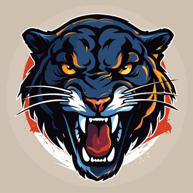 Vector de la mascota del juego de esports Panther