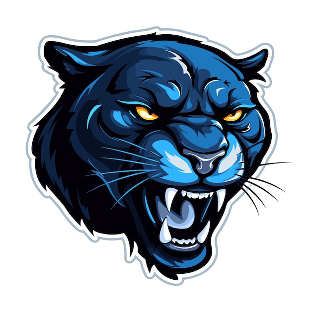 Vector de la mascota del juego de esports Panther