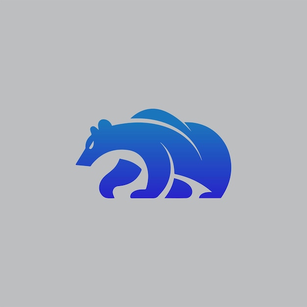 Vector de mascota de oso para el diseño de emblemas e iconos