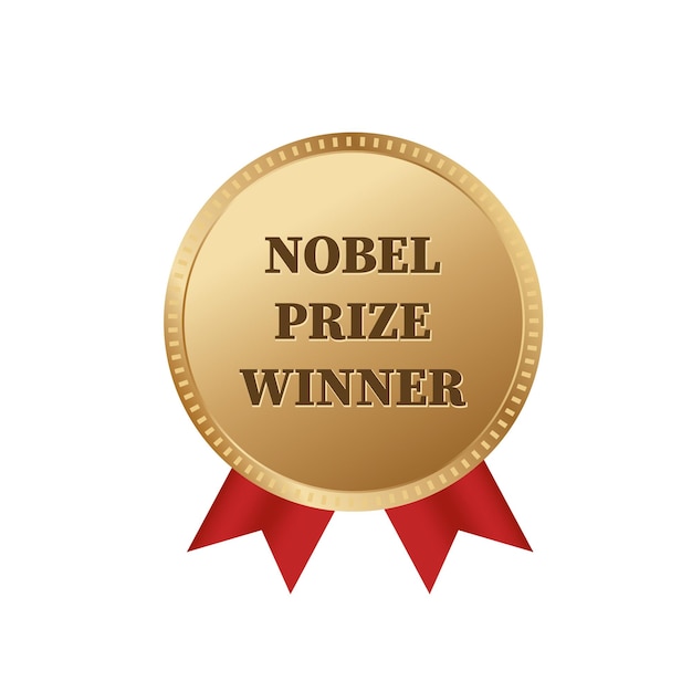 vector de medalla de ganador del premio nobel