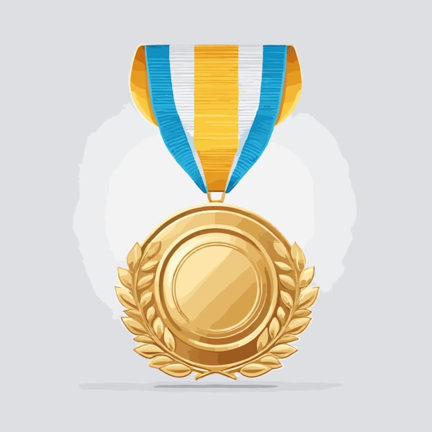 Vector de medalla sobre fondo blanco