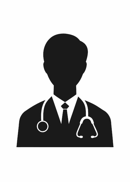 Vector de médico en fondo blanco