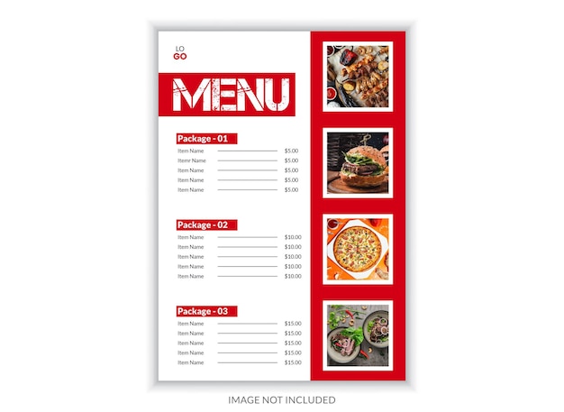 Vector mejor diseño de menú de comida para restaurante