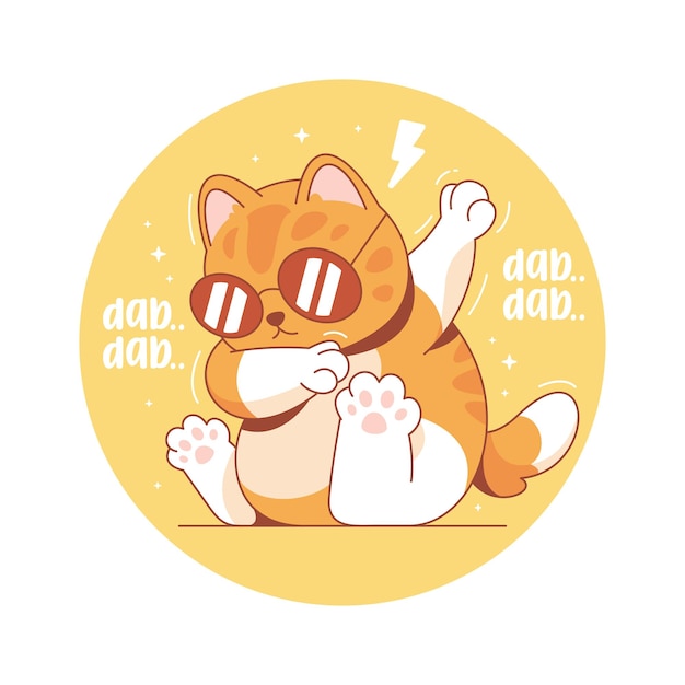 Vector de memes de gatos graciosos