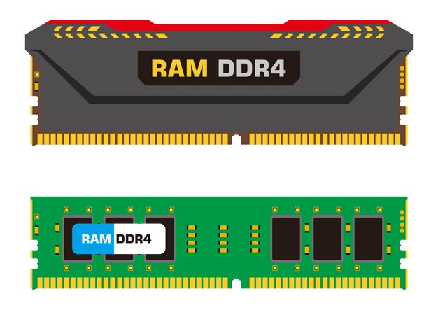 Vector vector de memoria sdram ddr ram