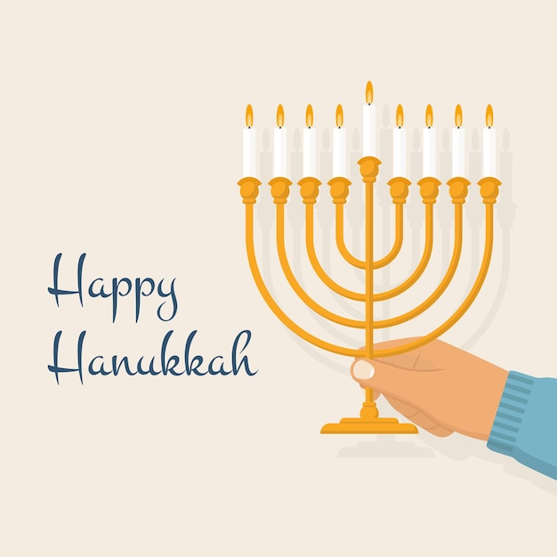 Vector de menorá de hanukkah