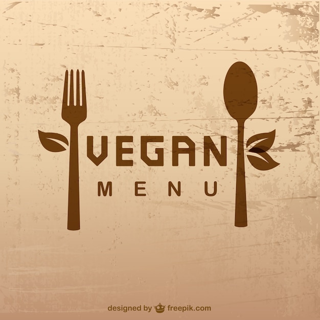 Vector menú vegano