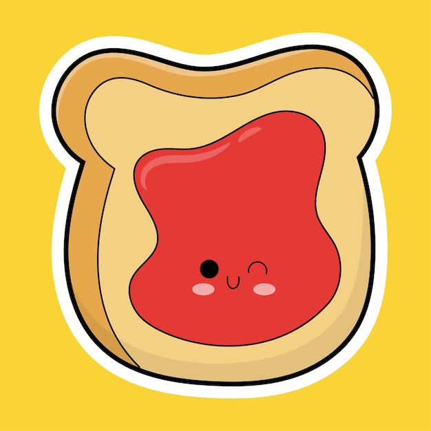 Vector de mermelada de pan muy lindo.