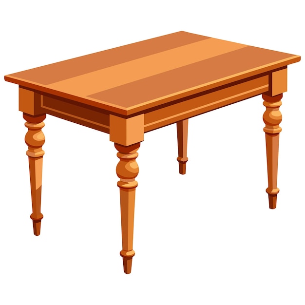 Vector vector de la mesa de madera en blanco