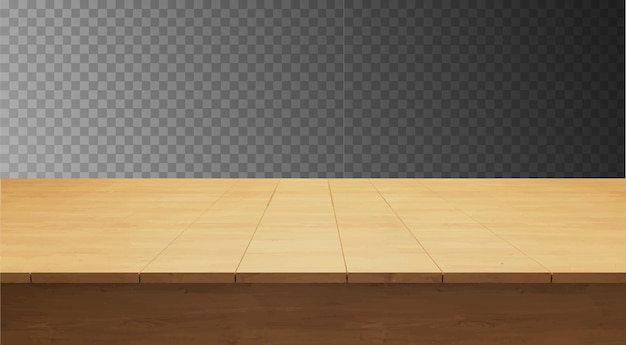 Vector vector de mesa de madera con fondo transparente