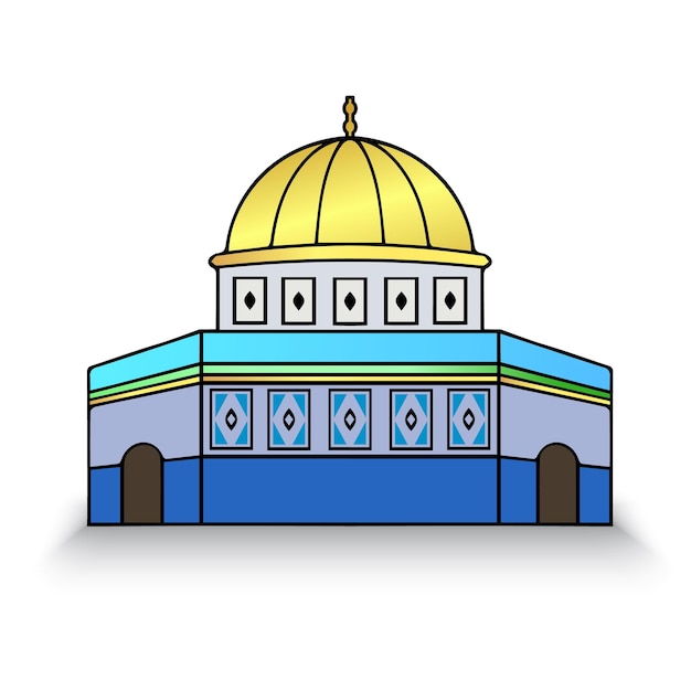 Vector de la mezquita de al aqsa