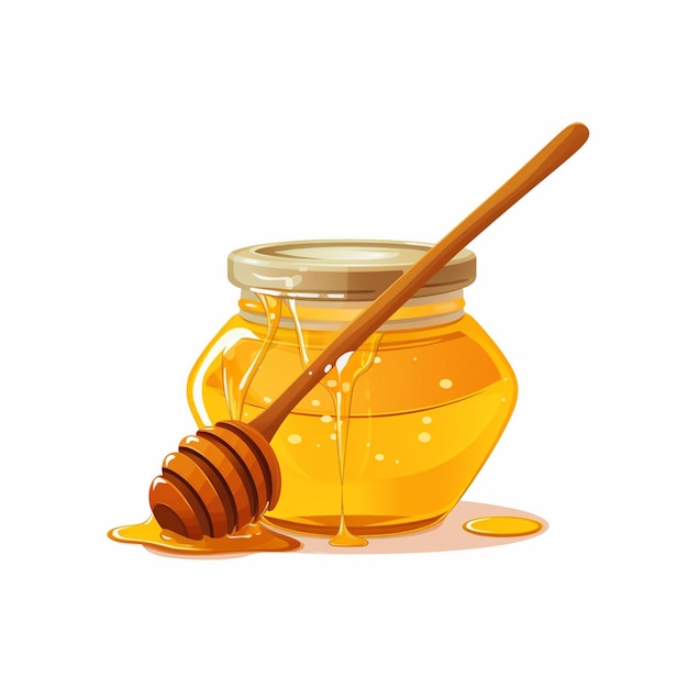 vector de miel comida abeja sano orgánico dulce natural naturaleza amarillo panal líquido illus