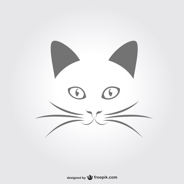 Vector vector minimalista gato