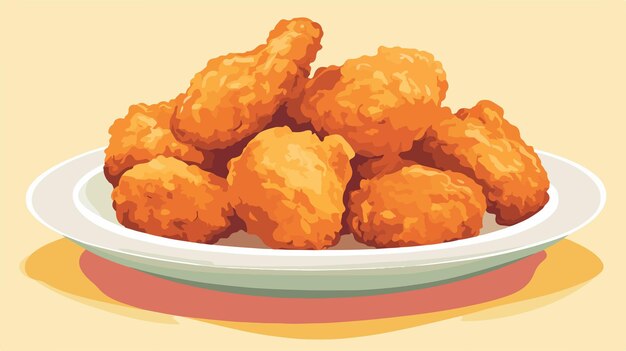 Vector minimalista plano de pila de pollo frito para proyectos de diseño