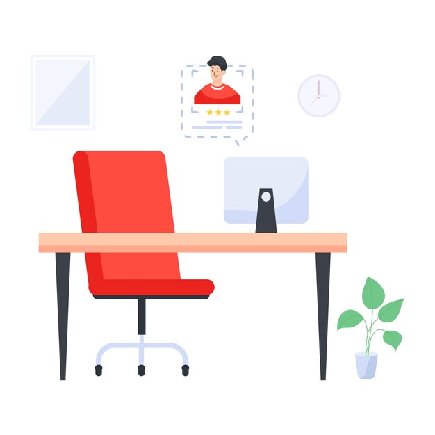 Un vector de moda de la consultoría laboral en línea.