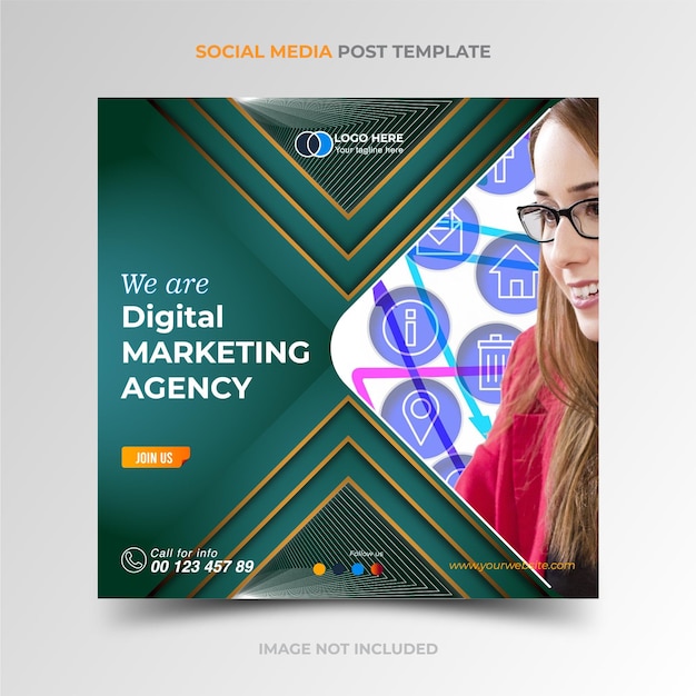 Vector vector modelo de banner de marketing digital creativo para las redes sociales