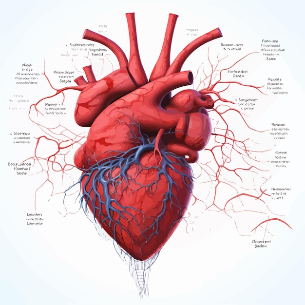 Vector vector de modelo cardíaco